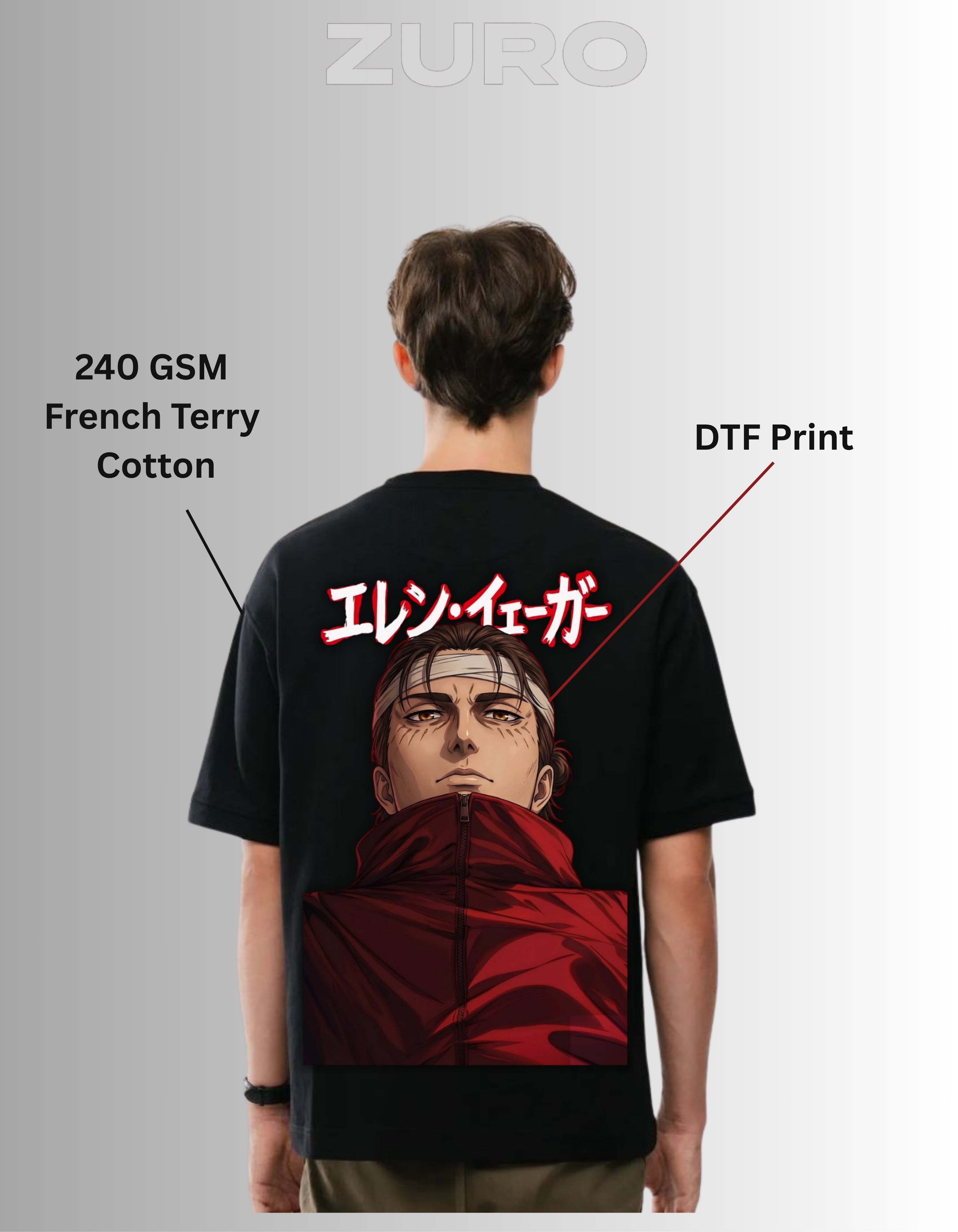 EREN YEAGER OVERSIZED ANIME T-SHIRT