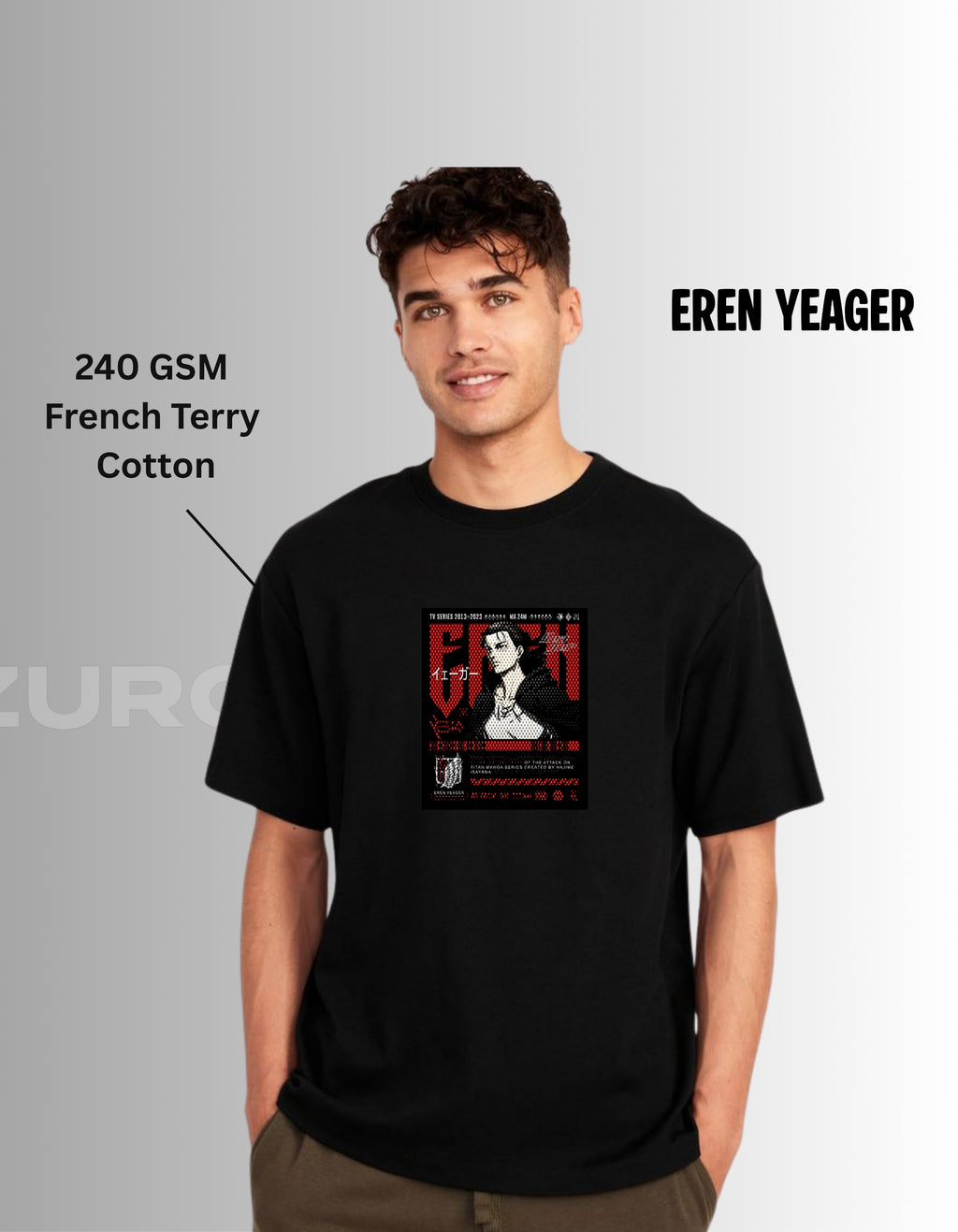 EREN YEAGER OVERSIZED ANIME T-SHIRT