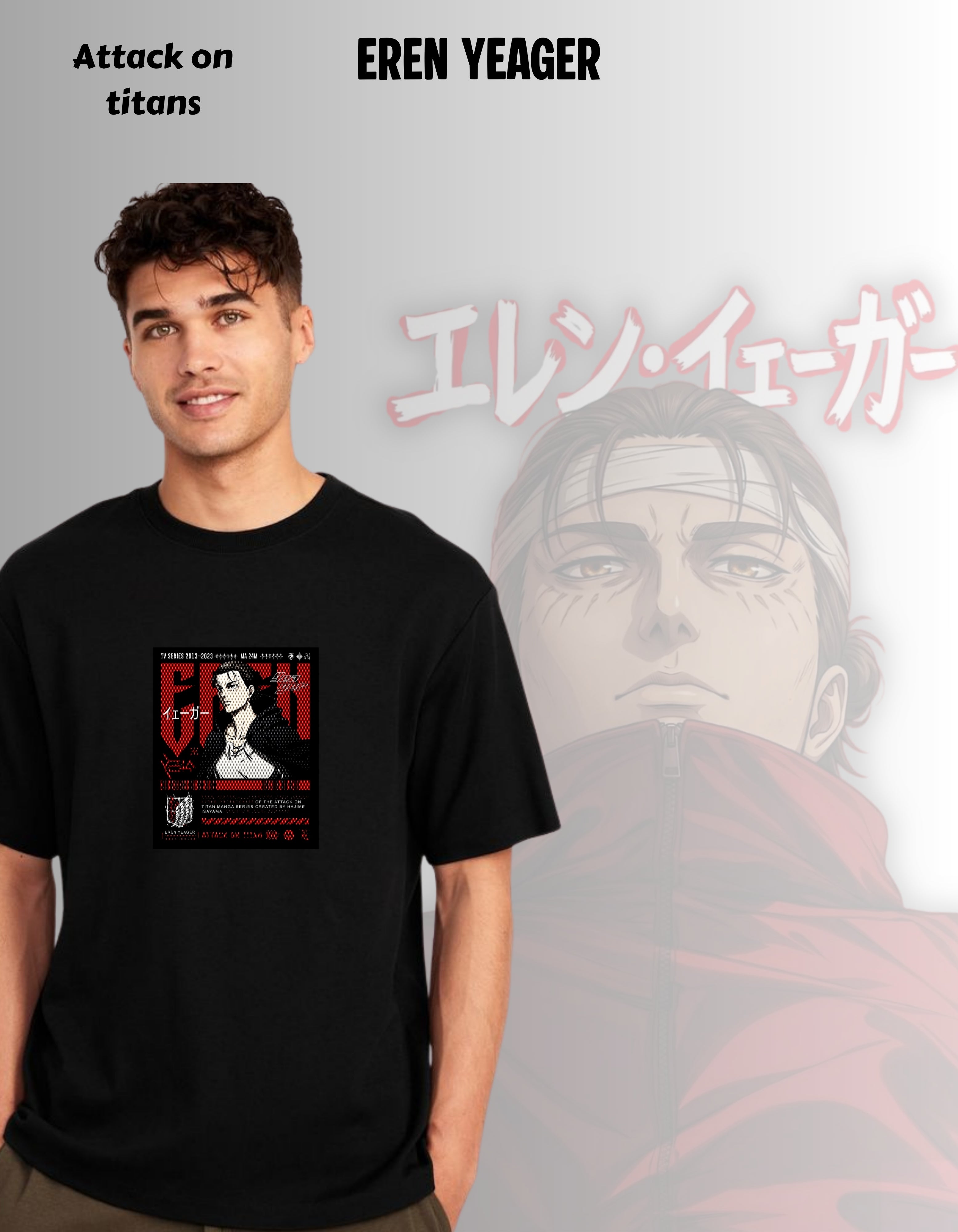 EREN YEAGER OVERSIZED ANIME T-SHIRT